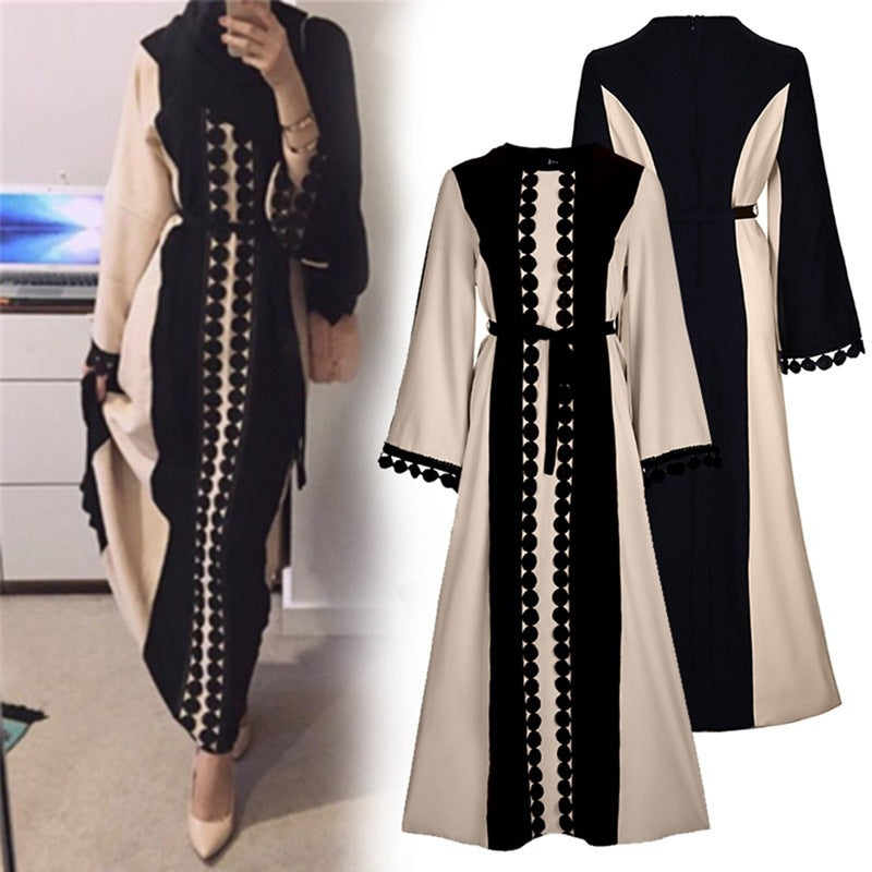 Elegant Lace Patchwork Abaya