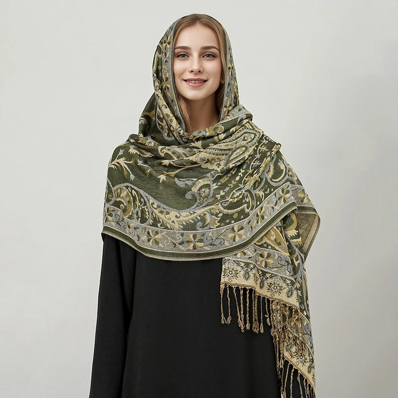 Elegant Luxury Embroidered Shawl