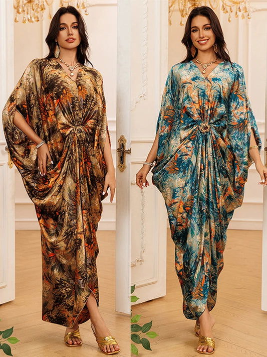 Elegant V Neck Jalabiya