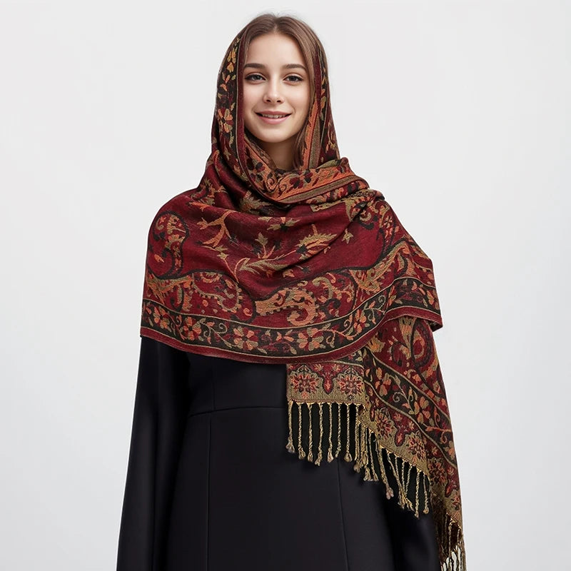 Elegant Luxury Embroidered Shawl