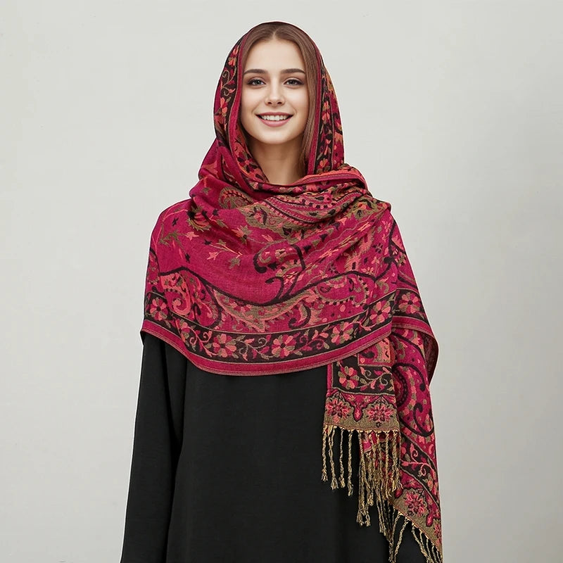Elegant Luxury Embroidered Shawl