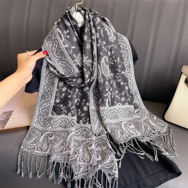 Elegant Luxury Embroidered Shawl
