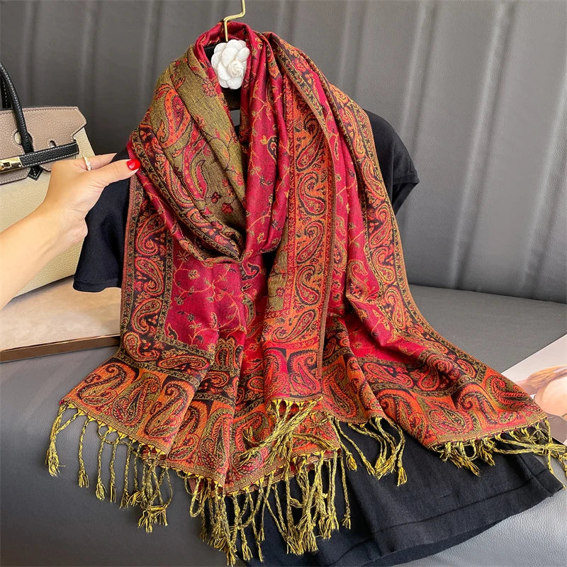 Elegant Luxury Embroidered Shawl