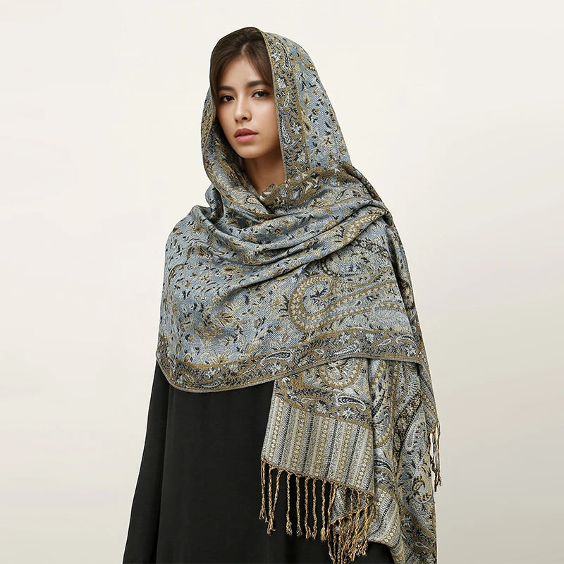 Elegant Luxury Embroidered Shawl