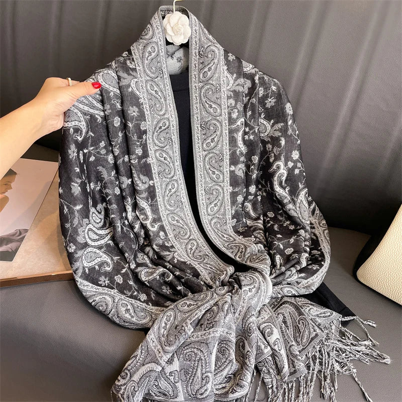 Elegant Luxury Embroidered Shawl