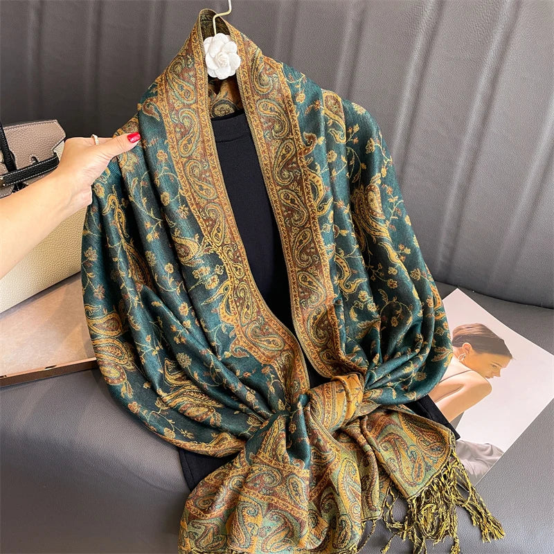Elegant Luxury Embroidered Shawl